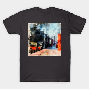 Steam Locomotive Pulling Into Station T-Shirt